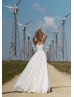 Sweetheart Neck Ivory Satin Minimalist Wedding Dress